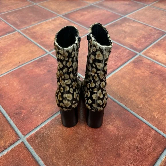 Miista London Calf Hair Animal Print Booties Size 35 - Picture 4 of 10